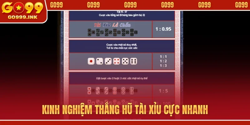 Kinh nghiệm thắng hũ tài xỉu cực nhanh